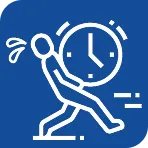 時間に追われて余裕がない状況を表すイメージ